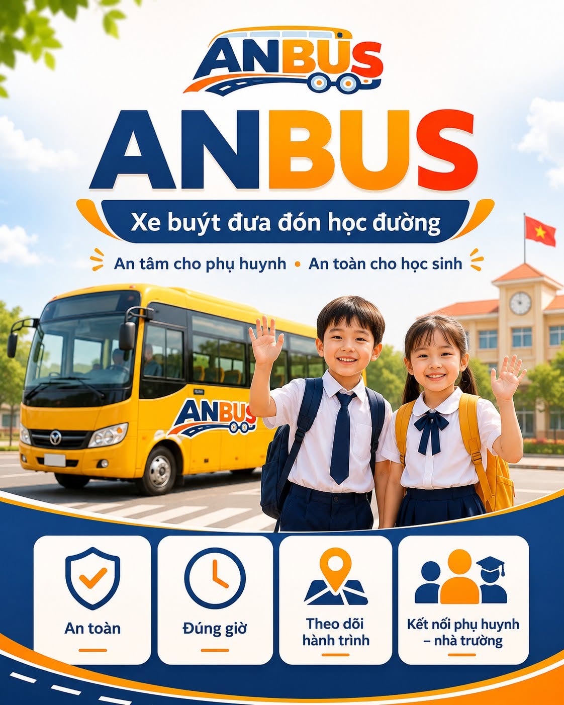ANBUS – MỖI HÀNH TRÌNH ĐẾN TRƯỜNG, THÊM MỘT LỚP AN TÂM